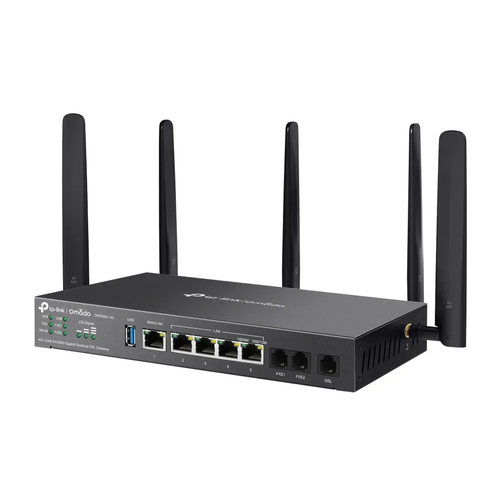TP-Link - DR3650v-4G Omada AX3000 Desktop DSL Gateway – Bild 3
