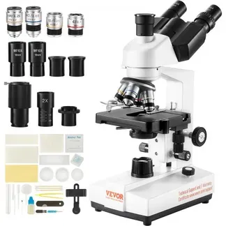 VEVOR Trinokulares Mikroskop 10X, 25X, 2X Hilfslinse Compound Mikroskop, Objektive 4X, 10X, 40X, 100X, Labor Auflicht Mikroskop Vergrößerung 40-5000, 100–240 V Labormikroskop
Verbundmikroskop VEVOR Trinokulares Mikroskop 10X, 25X, 2X Hilfslinse Compound Mikroskop, Objektive 4X, 10X, 40X, 100X, Labor Auflicht Mikroskop Vergrößerung 40-5000, 100–240 V Labormikroskop
Verbundmikroskop