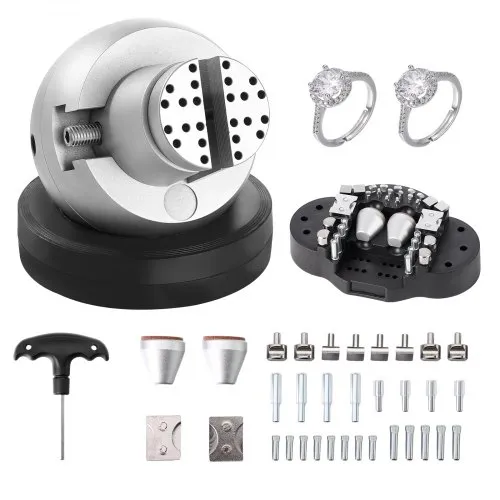 VEVOR Kugelschraubstock, 5-Zoll-Gravur-Setzwerkzeug, 360° drehbarer Gravurblock-Schraubstock, 35-teiliger Aufsatz, Schmuck-Gravurblock-Werkzeuge, Standardblock für Edelsteineinlagen und kleine Gravure VEVOR Kugelschraubstock, 5-Zoll-Gravur-Setzwerkzeug, 360° drehbarer Gravurblock-Schraubstock, 35-teiliger Aufsatz, Schmuck-Gravurblock-Werkzeuge, Standardblock für Edelsteineinlagen und kleine Gravure