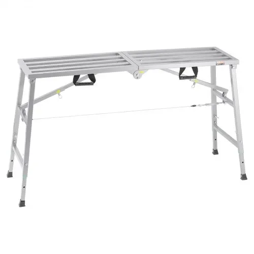VEVOR Arbeitsplattform 700-1150 mm, zusammenklappbare Trittleiter aus legiertem Stahl, tragbare Arbeitsbühne, Tragkraft 360 kg, Trittbank Hocker zum Malen von Trockenbauwänden, Reinigen, Waschen – Bild 10