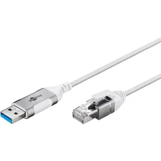 Ethernet-Adapterkabel USB-A 3.2 Gen1 > RJ-45, Slim Ethernet-Adapterkabel USB-A 3.2 Gen1 > RJ-45, Slim