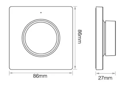 MiBoxer K1 LED Fernbedienung 2,4GHz 4 Zonen Wireless Dimm Panel (w) – Bild 3