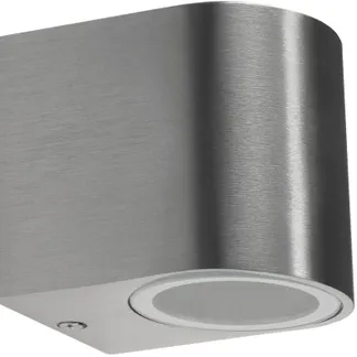 Außen-Wandleuchte „CTW-1“ für 1x GU10, IP44, Edelstahl poliert Außen-Wandleuchte „CTW-1“ für 1x GU10, IP44, Edelstahl poliert