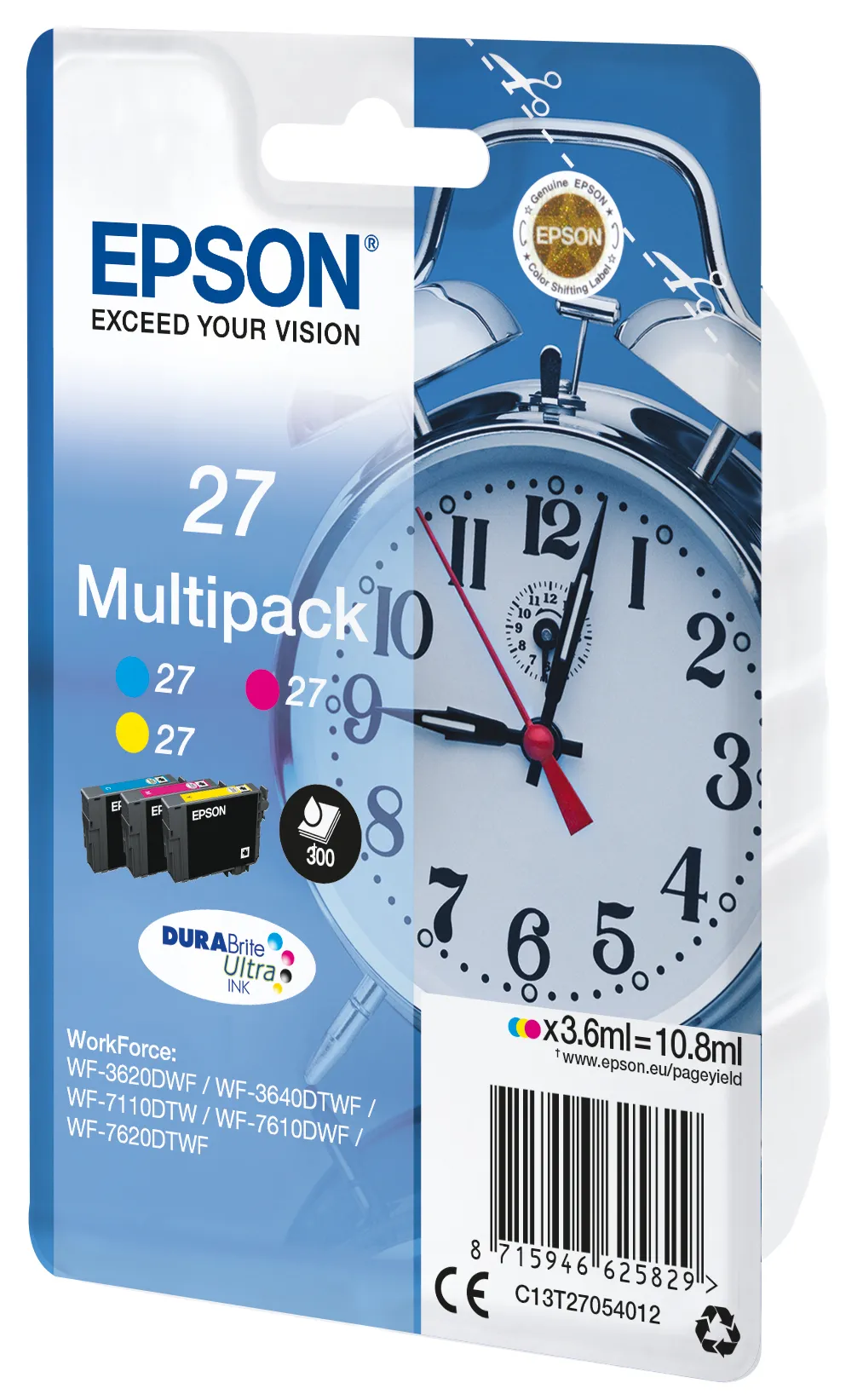Epson Alarm clock Multipack 3-colour 27 DURABrite Ultra Ink – Bild 2