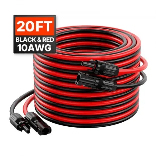 VEVOR 2x Solarkabel Verlängerungskabel Buchsen-/Steckeranschlüssen 10AWG/6 mm² 6,1m – Bild 8