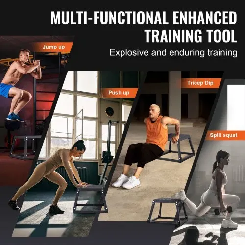 VEVOR Plyometrische Sprungbox, 305 mm Plyo-Box, Plyometrische Plattform Plyobox Schwarz, Rutschfeste Fitness-Übungs-Step-Up-Box für Heimtraining, Konditions-Krafttraining, Oberschenkel Trainieren – Bild 4