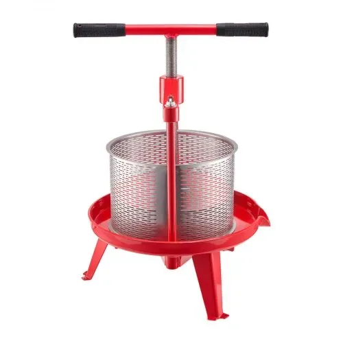 VEVOR Obstweinpresse Obstmühle Apfelmühle (9 L), Edelstahlkorb mit dreieckiger Struktur, manueller Entsafter, manuelles Mahlwerk, Apfelweinpresse Traubenpresse mit T-Griff für Küche Zuhause – Bild 8
