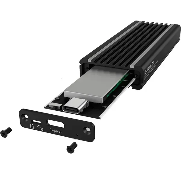 ICY BOX IB-1824ML-C31, Type-C® USB 3.2 Gen 2 zu PCIe NVMe M.2 2230/2242/2260/2280 SSD Gehäuse, Beleuchtung mit Farbwechsel – Bild 4