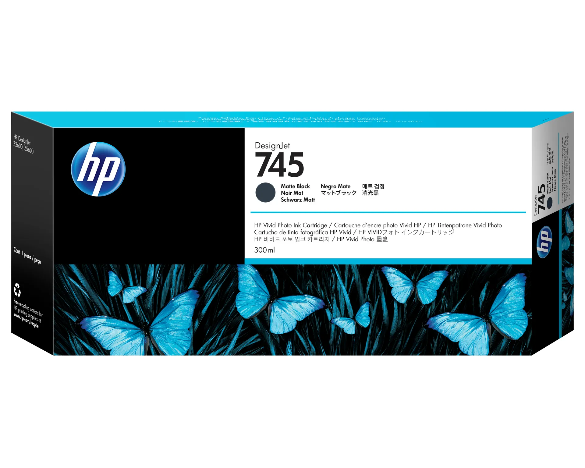 HP 745 DesignJet Druckerpatrone Mattschwarz, 300 ml HP 745 DesignJet Druckerpatrone Mattschwarz, 300 ml