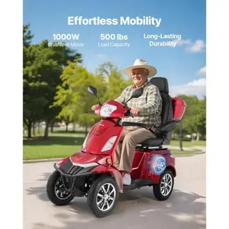VEVOR Elektromobil mit 4 Rädern für Senioren, 227 kg Tragkraft, Mobilitätsroller 35 km Reichweite mit 3 Geschwindigkeiten, 1 kW Seniorenmobil für jedes Gelände, max. Steigfähigkeit 20° VEVOR Elektromobil mit 4 Rädern für Senioren, 227 kg Tragkraft, Mobilitätsroller 35 km Reichweite mit 3 Geschwindigkeiten, 1 kW Seniorenmobil für jedes Gelände, max. Steigfähigkeit 20°