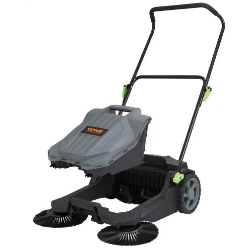 VEVOR Handgeführte Bodenkehrmaschine mit 65 cm Breite und 19 L Abfallbehälter – Bild 8