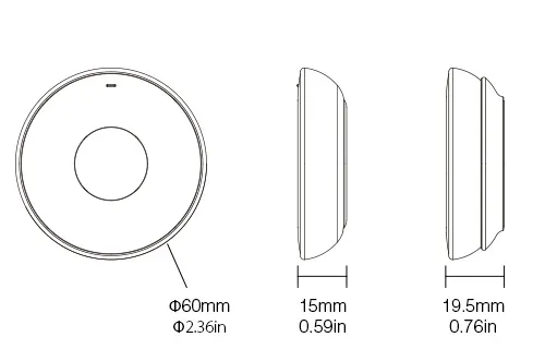 MiBoxer K2S-W LED Fernbedienung Mini Remote 2,4GHz dual white (CCT) + Dimm rund (w) – Bild 6