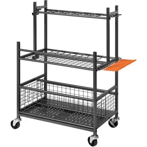 VEVOR Gartengeräte Ständer 652 x 403 x 990 mm Gerätehalter Organizer Kohlenstoffstahl Mehrzweck Gartengeräteaufbewahrungsregal 16 Schlitzen 18 Haken Gartenwerkzeug Halter Besenhalter – Bild 10