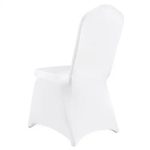 VEVOR Stuhlhussen aus Elastischem Spandex für Klappstühle, Universell Passender, Gewölbter Vorderbezug, Abnehmbare, waschbare Schonbezüge, für Hochzeit, Urlaub, Feier, Essen (100 Stück, Weiß) – Bild 9