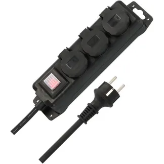 Outdoor-Steckdosenleiste IP44, 3-fach mit Schalter Outdoor-Steckdosenleiste IP44, 3-fach mit Schalter