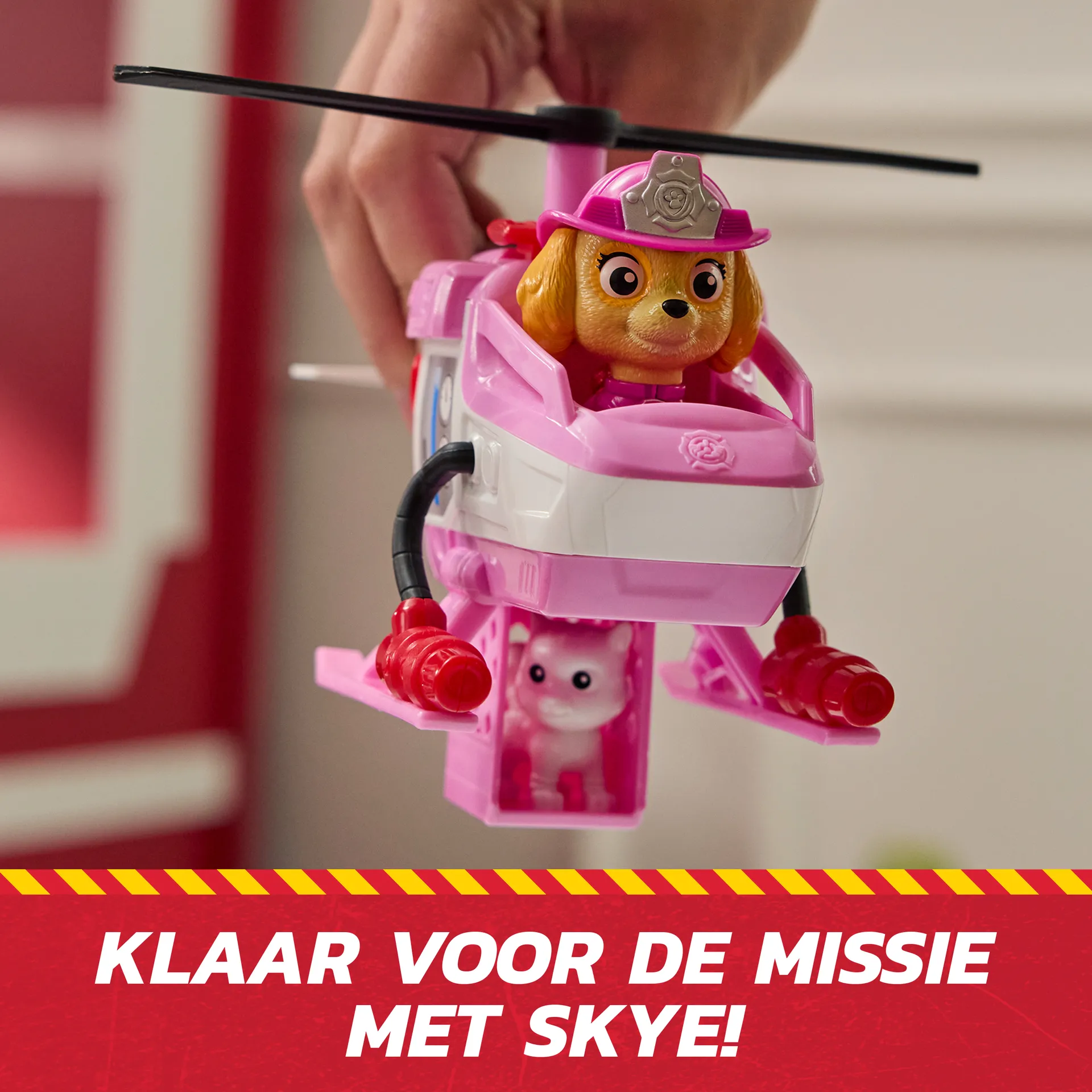 PAW Patrol Fire Rescue - Skyes Rettungshubschrauber mit Skye Hundefigur und Katzenfigur – Bild 5