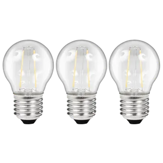 LED Filament Set McShine, 3x Tropfenlampe, E27, 2W, 200lm, warmweiß, klar LED Filament Set McShine, 3x Tropfenlampe, E27, 2W, 200lm, warmweiß, klar