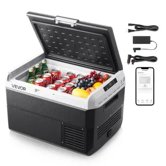 VEVOR Kompressor Kühlbox 40 L, Tragbarer Autokühlschrank mit Einstellbarer Temperatur & App-Steuerung, Kühlschrank 12/24 V DC und 100–240 V AC für Outdoor Camping Reisen und Wohnmobile VEVOR Kompressor Kühlbox 40 L, Tragbarer Autokühlschrank mit Einstellbarer Temperatur & App-Steuerung, Kühlschrank 12/24 V DC und 100–240 V AC für Outdoor Camping Reisen und Wohnmobile