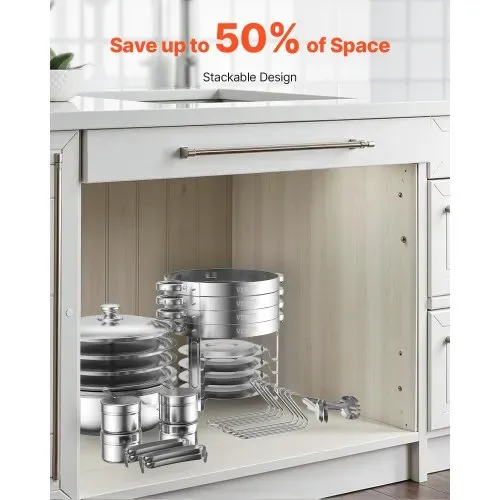 VEVOR Chafing Dish Buffet Speisenwärmer mit 2 Behältern in voller Größe (4,7 L pro), runder Catering-Wärmespender mit Glasdeckel & Wasserpfanne & klappbarer Ständer, für Buffet Partys Silber – Bild 6