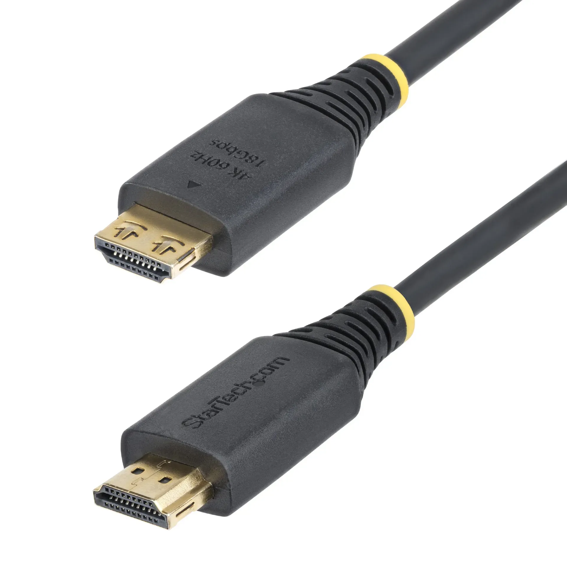 StarTech.com 1m High Speed HDMI Kabel mit Griffsteckern, 4K 60Hz / 1440p 144Hz, HDR10 / HDCP 2.2 / ARC, 18Gbps, UHD HDMI Arc Kabel für TV / Monitor, TPE-Mantel – Bild 2