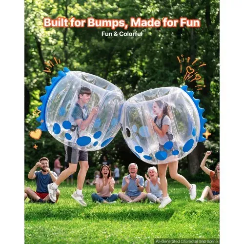 VEVOR 2 x Aufblasbare Bumper Sumo Bälle 1,2 m für Jugendliche Stoßball Blau für Garten, Camping, Picknick, Rasen & Outdoor, 0,5 mm Starkes PVC, Heißverschweißte Griffe & Stabil Sitzende Schultergurte VEVOR 2 x Aufblasbare Bumper Sumo Bälle 1,2 m für Jugendliche Stoßball Blau für Garten, Camping, Picknick, Rasen & Outdoor, 0,5 mm Starkes PVC, Heißverschweißte Griffe & Stabil Sitzende Schultergurte