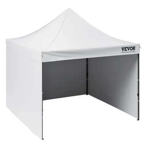 VEVOR Pavillon 304,8x304,8x320cm Gartenzelt 500D PU-Silber-Gewebe Faltpavillon höhenverstellbar inkl. Aufbewahrungstasche Partyzelt 6-8 Personen Pop up Zelt Weiß Gartenpavillon für Campingausflug – Bild 9