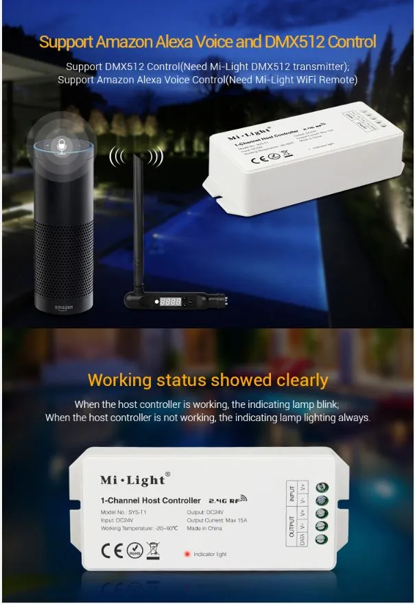 MiBoxer SYS-T1 LED Subordinate Controller 1-Channel Host – Bild 7