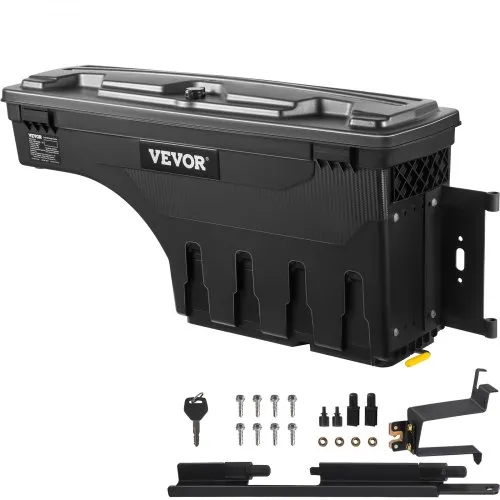 VEVOR Truck Bed Storage Box, abschließbarer Deckel, Wasserdicht ABS Radkasten Werkzeugkasten 25 L, Kompatibel mit Chevrolet Silverado 1500 GMC Sierra 1500 2019-2020, Beifahrerseite, Schwarz VEVOR Truck Bed Storage Box, abschließbarer Deckel, Wasserdicht ABS Radkasten Werkzeugkasten 25 L, Kompatibel mit Chevrolet Silverado 1500 GMC Sierra 1500 2019-2020, Beifahrerseite, Schwarz