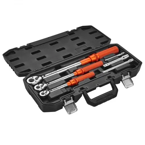 VEVOR Klick-Drehmomentschlüssel (3-tlg.) 1/4 3/8 1/2 Zoll Antrieb Zweiwege-Drehmomentschlüssel-Set mit Zweibereichsskalen, 72 Zähne ±3 % hohe Präzision legierter Stahl für Autoreparatur – Bild 9