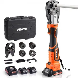 VEVOR Pressmaschine, 18-V-Akku-Rohrpresswerkzeug-Set, für PEX- & Aluminium-Kunststoff-Rohre – mit Pressbacken TH16, TH20, TH26 & TH32, 2 x 2-Ah-Akkus, Schnellladegerät & Tragetasche VEVOR Pressmaschine, 18-V-Akku-Rohrpresswerkzeug-Set, für PEX- & Aluminium-Kunststoff-Rohre – mit Pressbacken TH16, TH20, TH26 & TH32, 2 x 2-Ah-Akkus, Schnellladegerät & Tragetasche