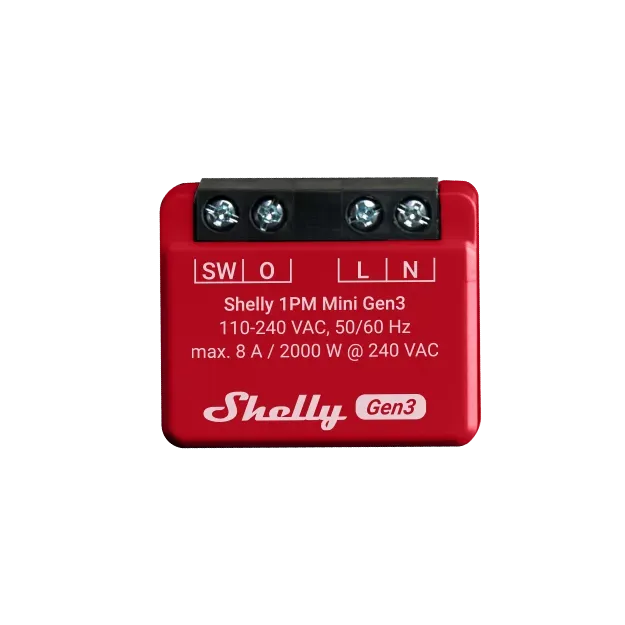 Shelly · Unterputz · "1PM Mini Gen. 3" · Relais · max 8A · 1 Kanal · Messfunktion · WLAN · BT – Bild 2