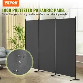 VEVOR Raumteiler Trennwand 3-teiliger Paravent Stellwand, faltbarer Sichtschutz für Büro Schlafzimmer Esszimmer Arbeitszimmer Balkon, Raumtrenner freistehend (228 x 52 x 184 cm), Grau VEVOR Raumteiler Trennwand 3-teiliger Paravent Stellwand, faltbarer Sichtschutz für Büro Schlafzimmer Esszimmer Arbeitszimmer Balkon, Raumtrenner freistehend (228 x 52 x 184 cm), Grau