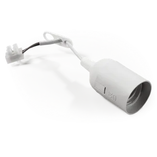 Renovierfassung McShine E27, mit 11cm Kabel und Aufhänger, weiß Renovierfassung McShine E27, mit 11cm Kabel und Aufhänger, weiß