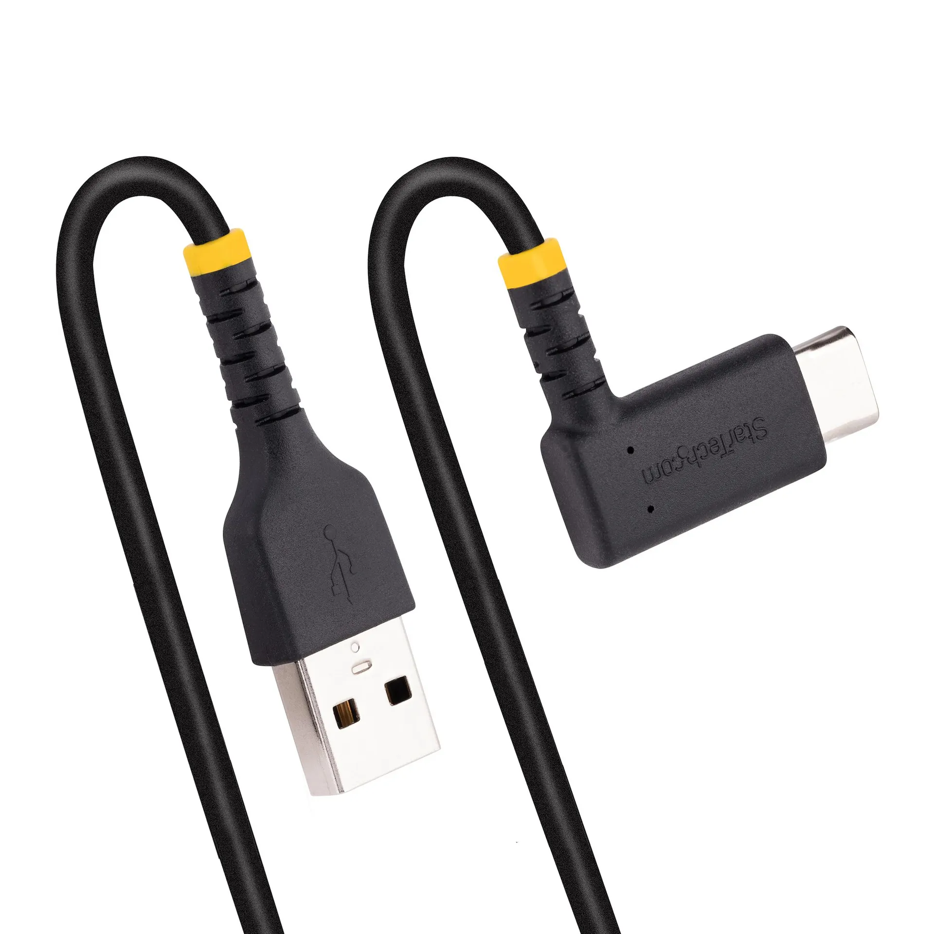 StarTech.com 30cm USB-A zu USB-C-Schnellladekabel, Laden und Synchronisieren, 3A, USB 2.0, TPE-Mantel mit Aramidfaser - Robustes Rechtwinkliges USB Ladekabel – Bild 6