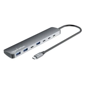 Manhattan 181167 laptop-dockingstation & portreplikator Kabelgebunden USB 3.2 Gen 2 (3.1 Gen 2) Type-C Grau Manhattan 181167 laptop-dockingstation & portreplikator Kabelgebunden USB 3.2 Gen 2 (3.1 Gen 2) Type-C Grau