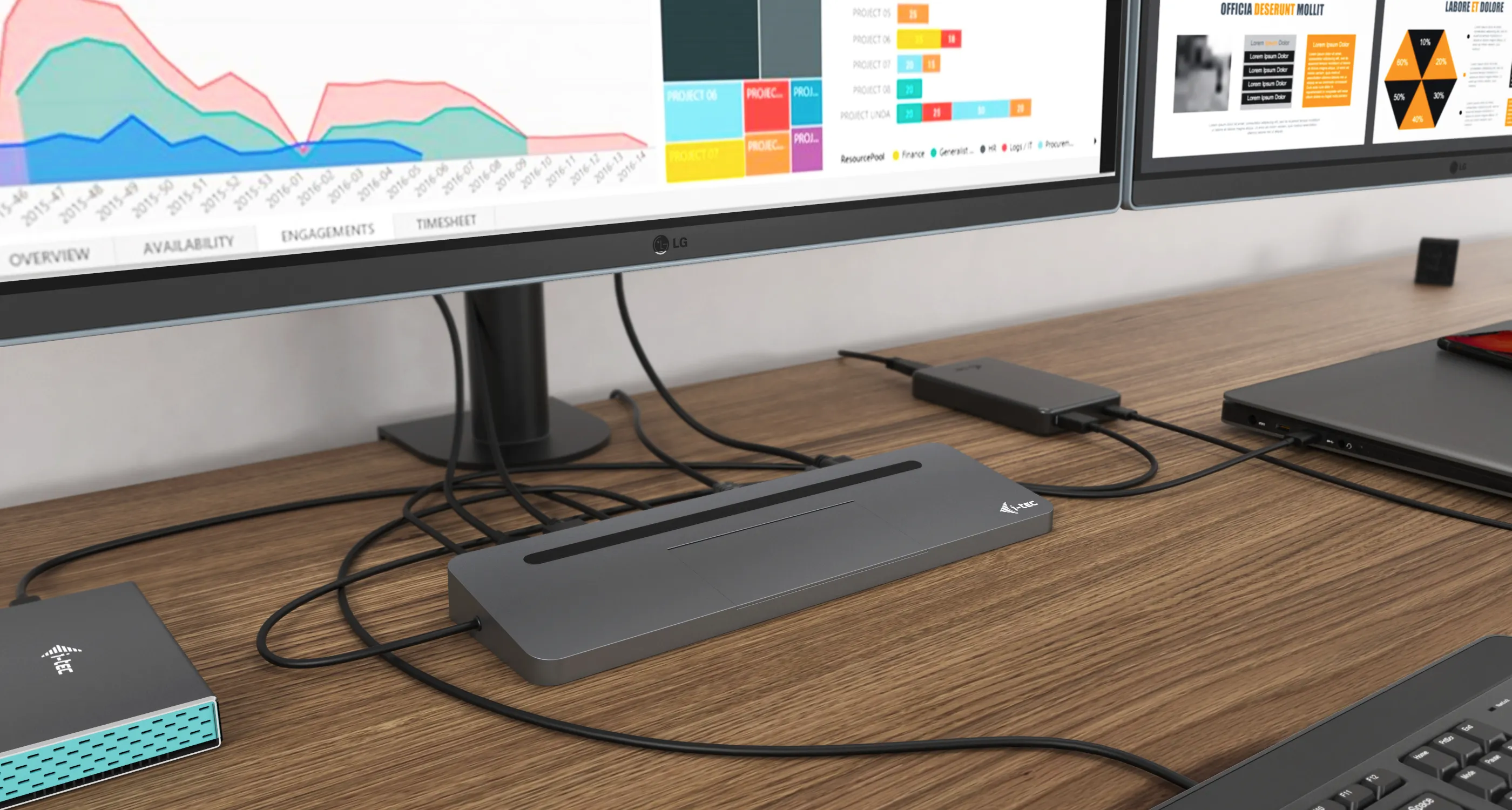 i-tec Metal USB-C Ergonomic 4K 3x Display Docking Station + Power Delivery 85 W – Bild 6