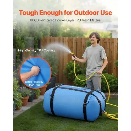 VEVOR Wasserspeicherblase, 132L TPU-Weichwasserbeutel, Wasserspeicherbehälter, auslaufsicherer & verschleißfester Wohnmobil-Wassertank für die Bewässerung im Outdoor beim Camping – Bild 2