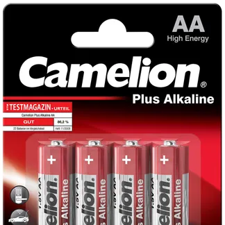 Mignon-Batterien CAMELION AlkalinePlus Typ AA/LR6, 1,5V, 4er Pack Mignon-Batterien CAMELION AlkalinePlus Typ AA/LR6, 1,5V, 4er Pack
