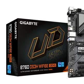 GIGABYTE B760 DS3H WIFI6E GEN5 Mainboard – Unterstützt Intel Core Prozessoren der 14. Generation, 8+2+1 Phasen Digital-VRM, bis zu 5600 MHz DDR5, 2xPCIe 4.0 M.2, Wi-Fi 6E, 1 GbE LAN, USB 3.2 Gen 2×2 GIGABYTE B760 DS3H WIFI6E GEN5 Mainboard – Unterstützt Intel Core Prozessoren der 14. Generation, 8+2+1 Phasen Digital-VRM, bis zu 5600 MHz DDR5, 2xPCIe 4.0 M.2, Wi-Fi 6E, 1 GbE LAN, USB 3.2 Gen 2×2