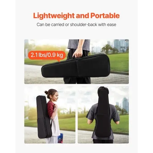 VEVOR 4/4 Violinenkoffer in voller Größe, wasserdichtes Nylon, Geigenkoffer, Geigenkasten mit Weichfutter, zwei Schultergurten, kratzfest, professionelle dreieckige Form, für Violine, schwarz – Bild 3
