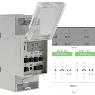 digitale Wochen-Zeitschaltuhr für Schalttafel-Einbau, 230V, mit Bluetooth digitale Wochen-Zeitschaltuhr für Schalttafel-Einbau, 230V, mit Bluetooth
