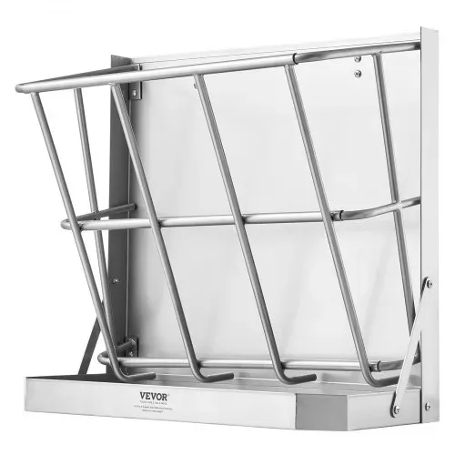 VEVOR Heuraufe Vieh, 610 x 297 x 584 mm, 2-in-1-Futterautomat für Heu & Getreide, Wandraufe mit Futterschale, Futtertrog für Ziegen, stabile Futterraufe aus Stahl für Schafe & Pferde, Futterspender – Bild 9