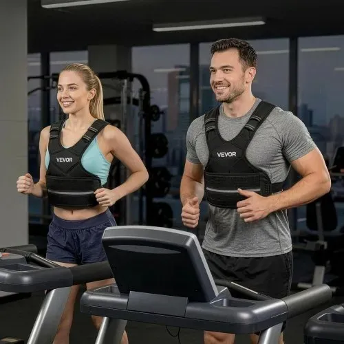VEVOR verstellbare Gewichtsweste 5-9,1 kg, mit 6 Ironsand-Gewichten & reflektierendem Streifen, Körpergewichtswesten-Trainingsset für Männer & Frauen, Trainingsgerät für Krafttraining Laufen – Bild 7