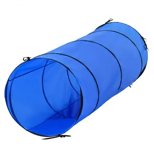 VEVOR Hunde-Agility-Trainingsausrüstung, 5-teiliges Set mit verstellbaren hohen Hürden, 6 Slalomstangen, Tunnel, Sprungring, Pausenbox, Pfeife, faltbarer Schüssel, Hindernisparcours-Set für Welpen mit Aufbewahrungstaschen – Bild 8