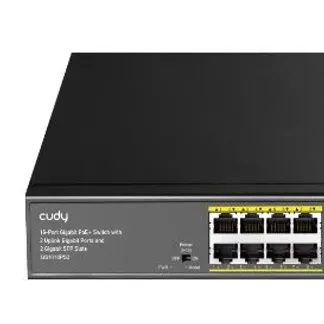 Cudy 16-Port Gigabit PoE+ Switch with 2 Uplink Gigabit Ports and 2 Gigabit SFP Slots 200W, GS1018PS2 Cudy 16-Port Gigabit PoE+ Switch with 2 Uplink Gigabit Ports and 2 Gigabit SFP Slots 200W, GS1018PS2