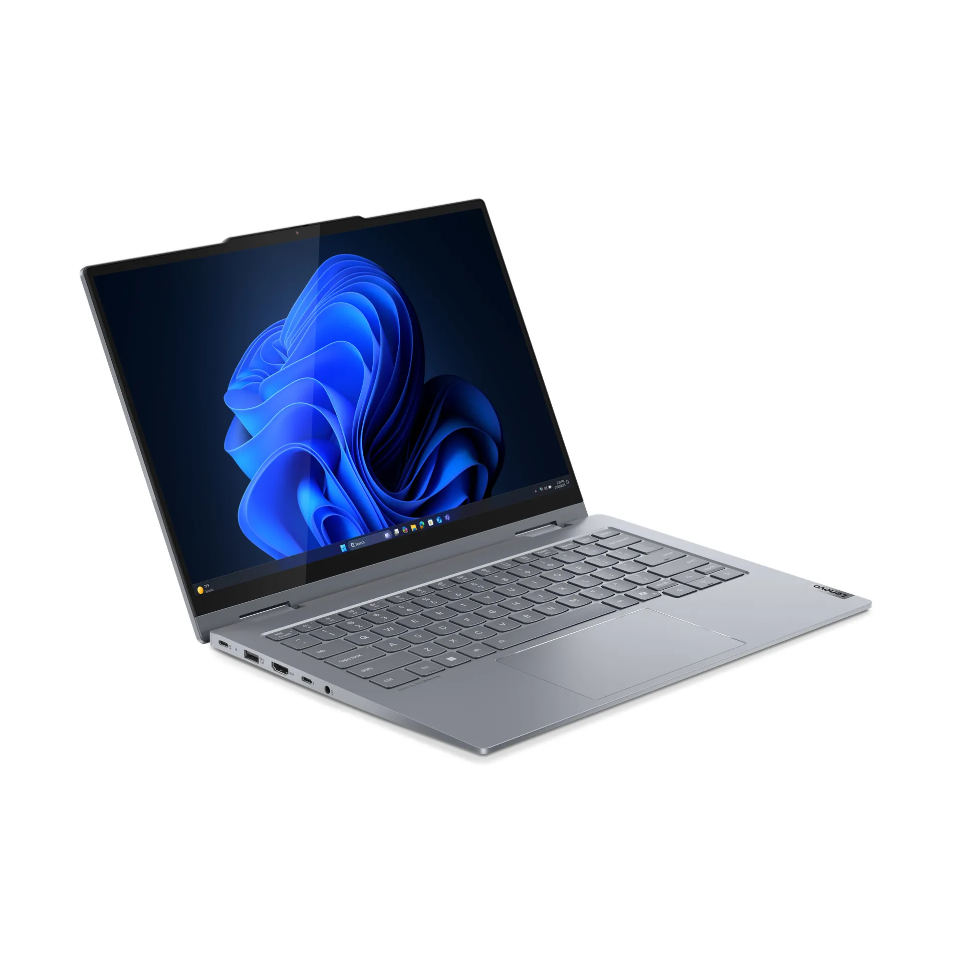 Lenovo ThinkBook 14 2-in-1 G5 IAU Intel Core Ultra 5 225U Hybrid (2-in-1) 35,6 cm (14") Touchscreen WUXGA 32 GB DDR5-SDRAM 512 GB SSD Wi-Fi 6E (802.11ax) Windows 11 Pro Deutsch Grau – Bild 3