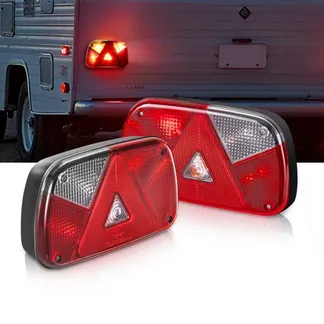 VEVOR Anhängerlichter Anhängerleuchten 2 Stk. mit Modi (Bremslicht/Blinklicht/Rücklicht/Kennzeichenleuchte/Rückfahrscheinwerfer/Nebelscheinwerfer), wasserfestes Anhängerbeleuchtungsset für Lkw VEVOR Anhängerlichter Anhängerleuchten 2 Stk. mit Modi (Bremslicht/Blinklicht/Rücklicht/Kennzeichenleuchte/Rückfahrscheinwerfer/Nebelscheinwerfer), wasserfestes Anhängerbeleuchtungsset für Lkw