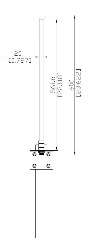 ALLNET Antenne 868MHz 5dbi Antenne (N-Female) Omnidirectional/Rundstrahl ANT-868-5dbi-OMNI LORA/HELIUM/HaLow/IoT – Bild 3