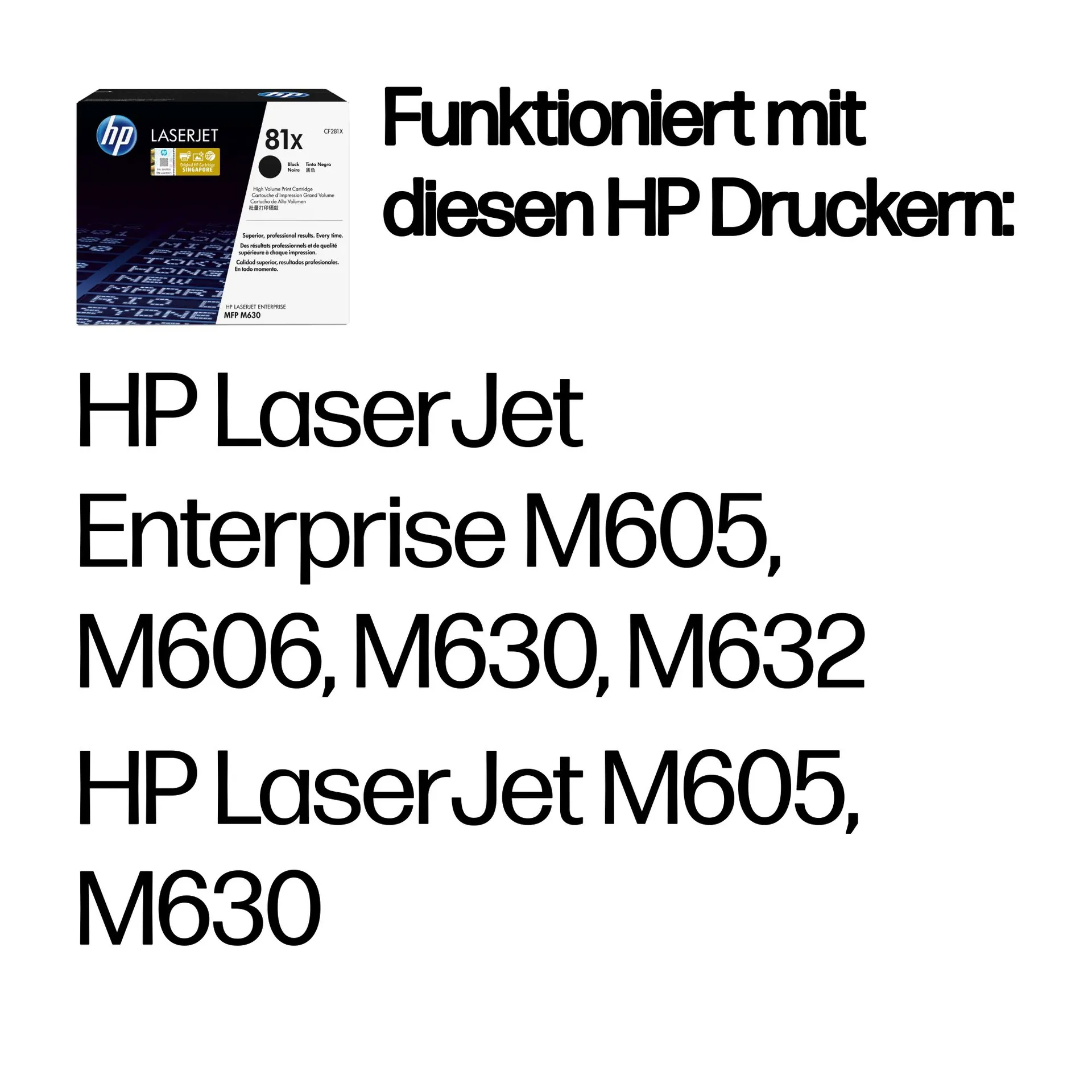 HP 81X Schwarz Original LaserJet Tonerkartusche mit hoher Reichweite – Bild 2