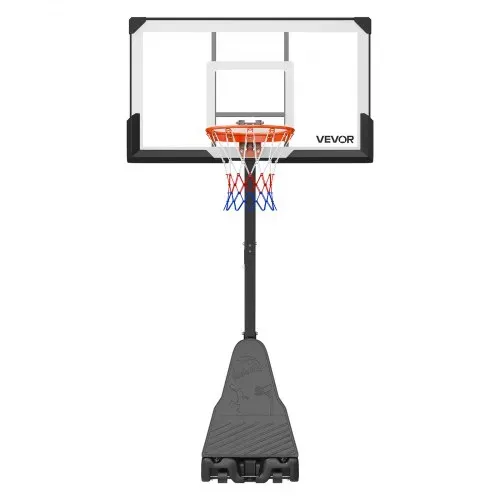 VEVOR tragbarer Basketballständer, 2,3-3,05 m höhenverstellbarer (manuell) Basketballkorb, Basketballanlage mit 139 cm PC-Rückwand, Basketballkorsystem Backboard-Set für Terrassen Schulen – Bild 10